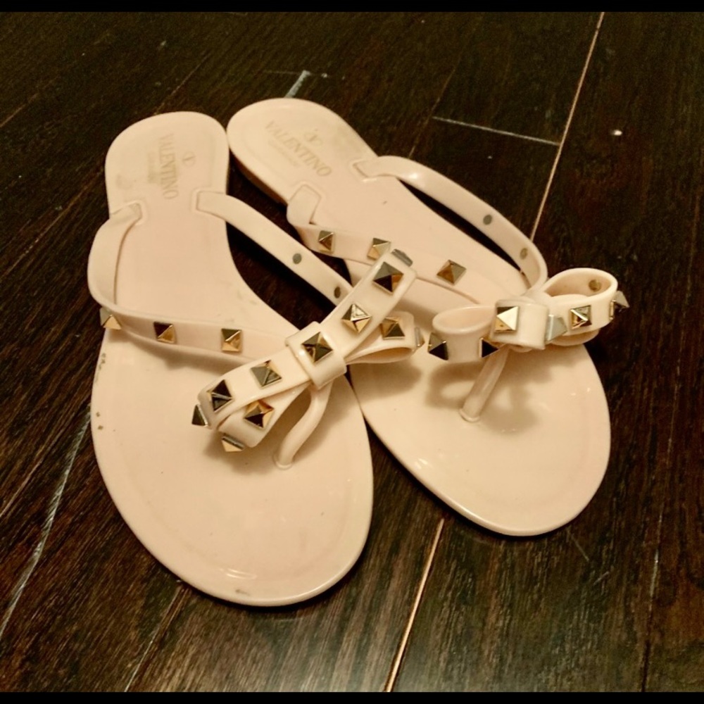 Studded Jelly Flipflops Sz 7
